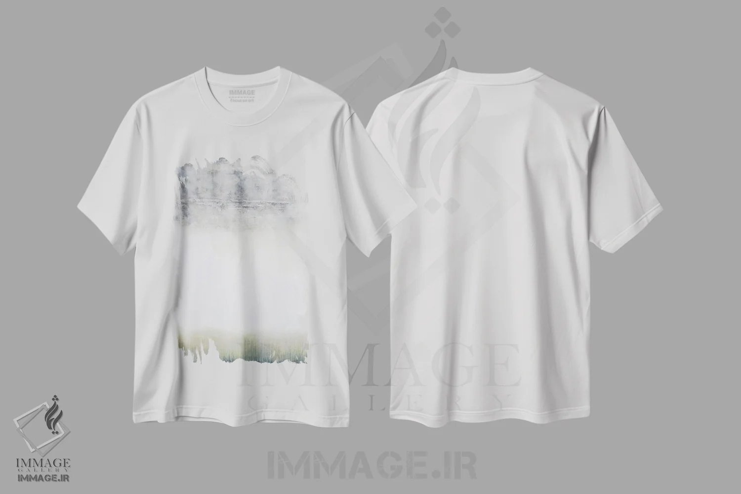 تیشرت سفید طرح دار دید درونی اثر لئون گروسمن | فروشگاه ایماژ