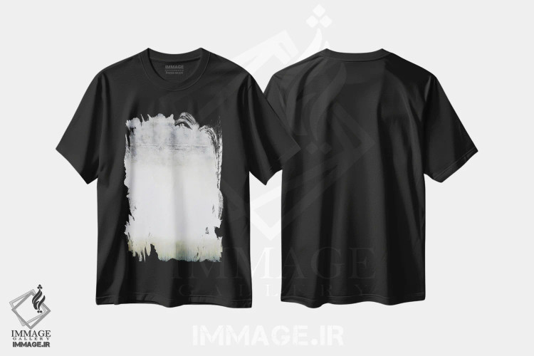 تیشرت مشکی طرح دار دید درونی اثر لئون گروسمن | immage.ir