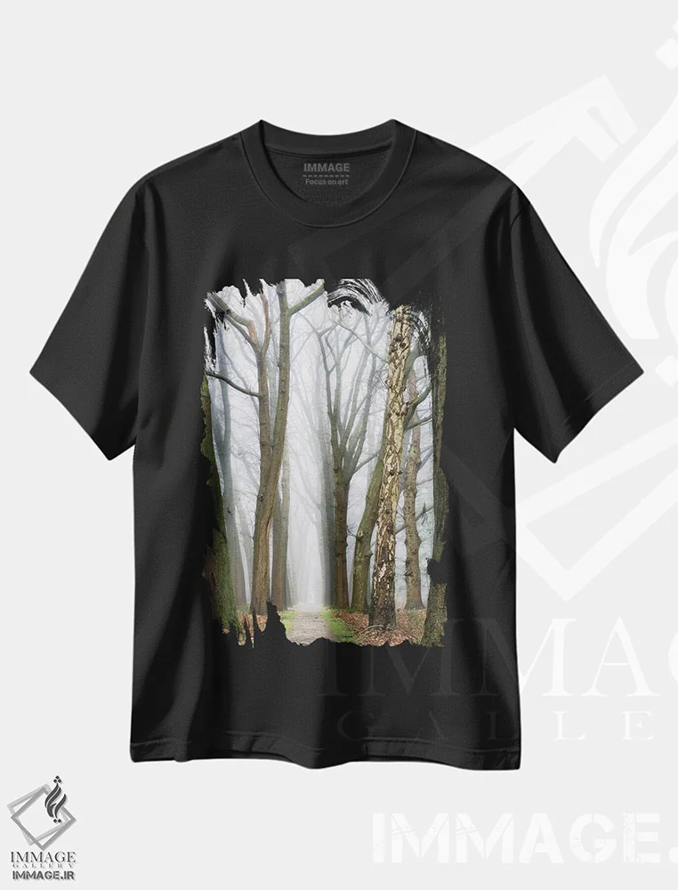 تیشرت مشکی طرح دار در پایان، آغازی نو خواهی یافت، مدیوم اثر لارس فان ده خور | فروشگاه ایماژ