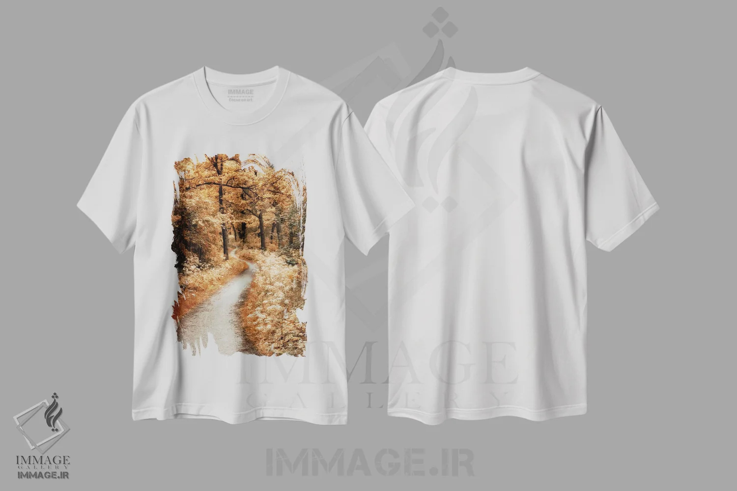 تیشرت سفید طرح دار مسیر پرپیچ وخم، دکور تعطیلات اثر لارس فان ده خور | immage.ir