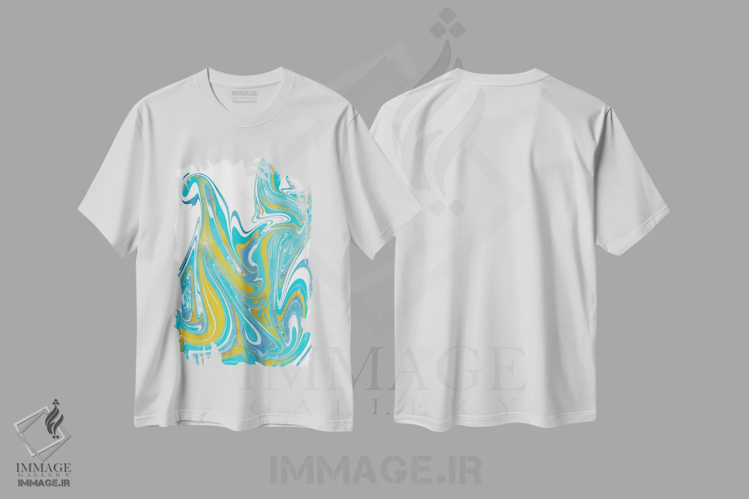 تیشرت سفید طرح دار کهکشان ۴، آبستره اثر آلیشیا لانگلی | immage.ir