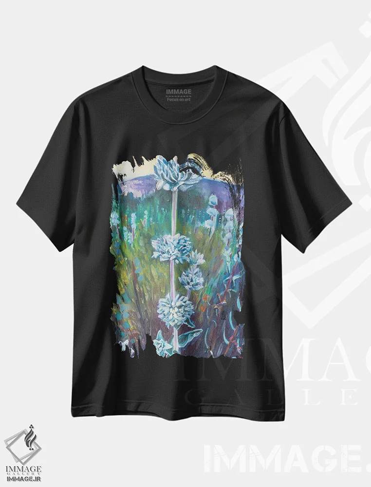 تیشرت مشکی طرح دار آثار لیزا گلدفارب - immage.ir