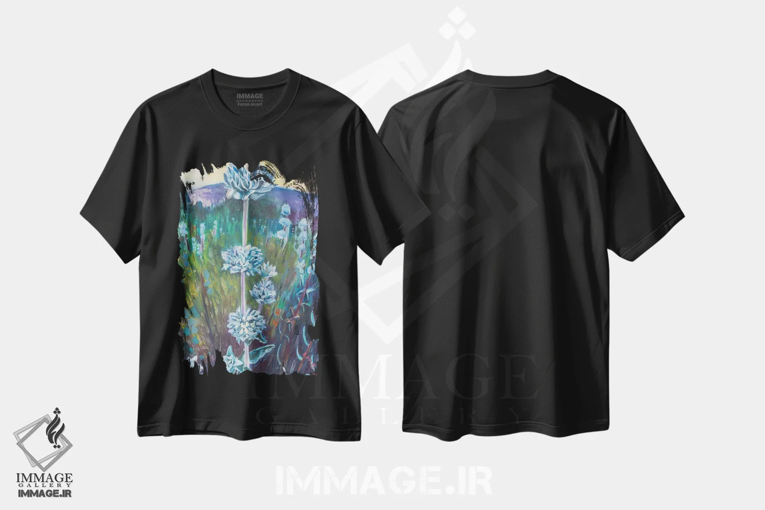 تیشرت مشکی طرح دار آثار لیزا گلدفارب - immage.ir