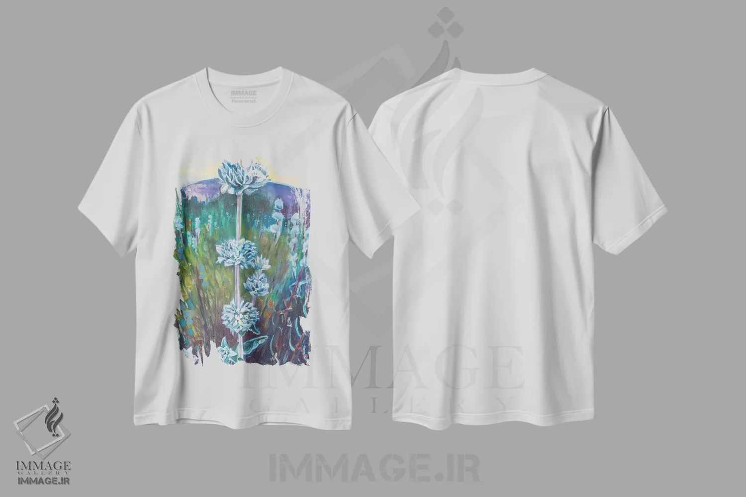 تیشرت سفید طرح دار آثار لیزا گلدفارب - فروشگاه ایماژ