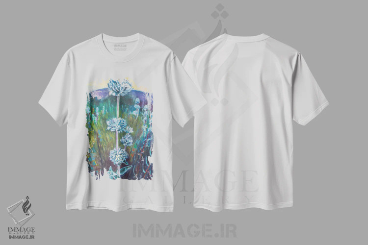 تیشرت سفید طرح دار آثار لیزا گلدفارب - فروشگاه ایماژ