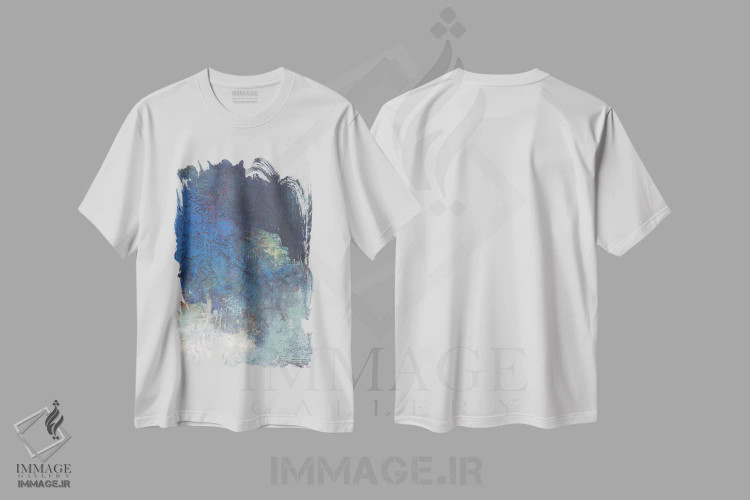 تیشرت سفید طرح دار طوفان در راه اثر لوری هاف | immage.ir