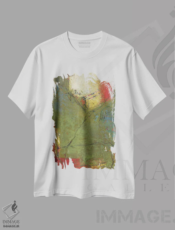 تیشرت سفید طرح دار معمای سرگردان اثر لوری هاف | فروشگاه ایماژ