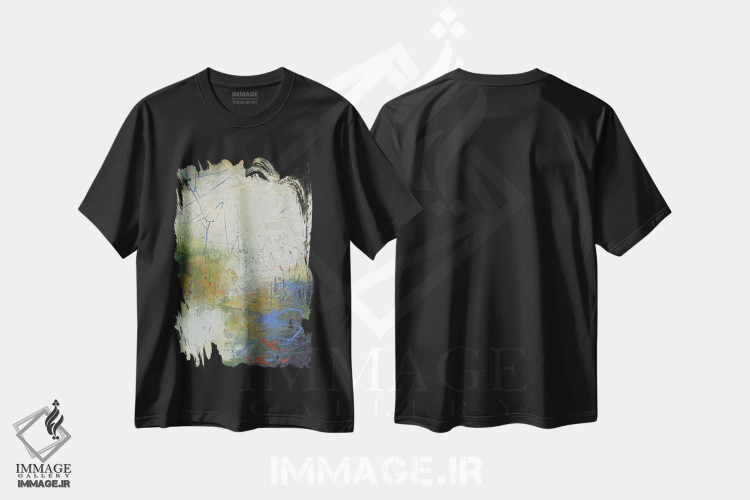 تیشرت مشکی طرح دار رقص طبیعت اثر لوری هاف | immage.ir