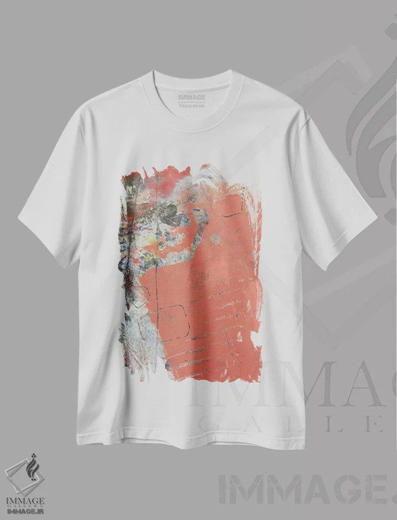 تیشرت سفید طرح دار شمن اثر لوری هاف | immage.ir