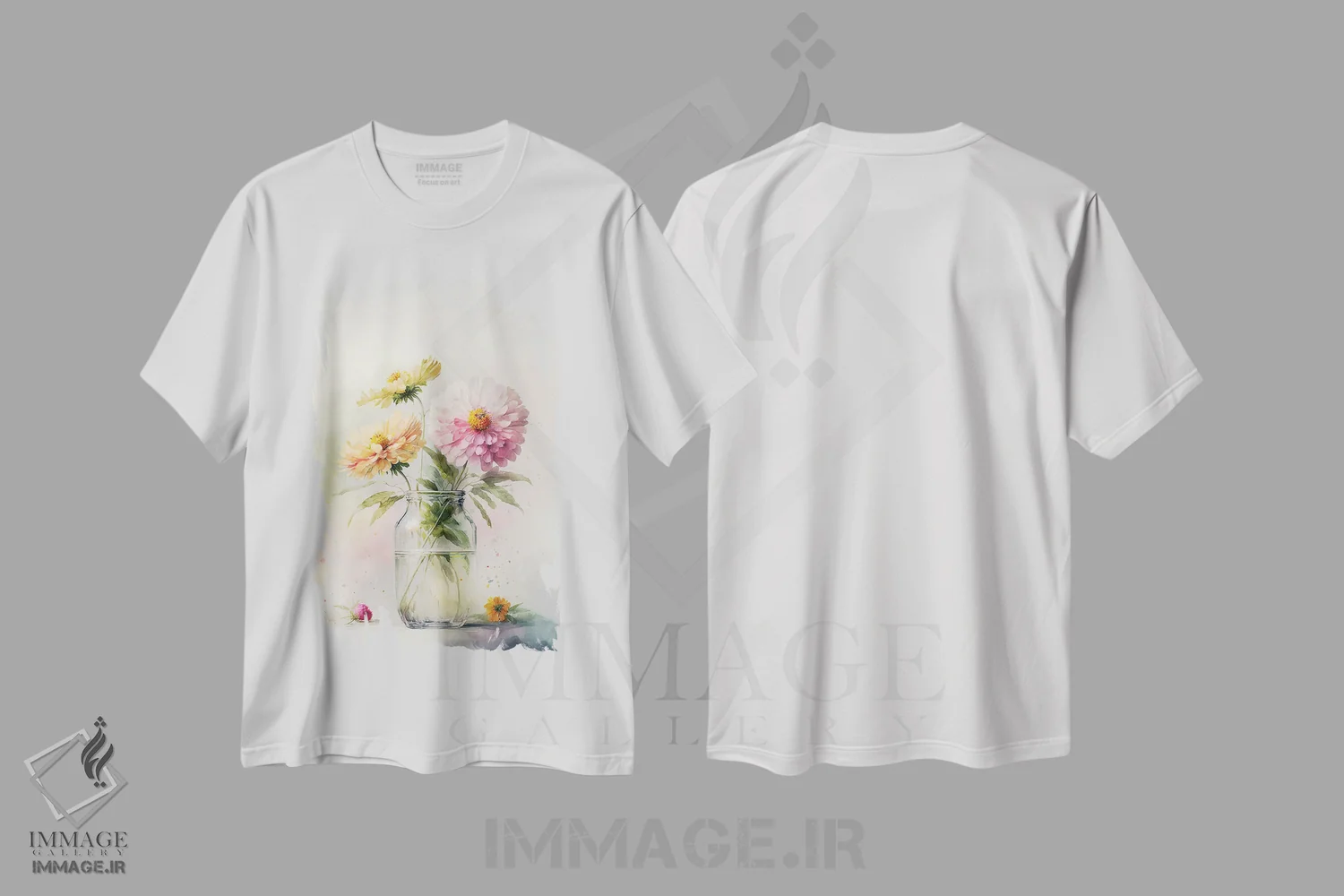 تیشرت سفید طرح دار شکوفه های بستنی تابستانی، دکور معاصر اثر لیا مک لین | immage.ir