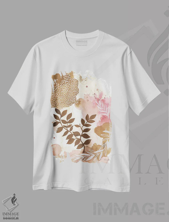 تیشرت سفید طرح دار شادی طبیعت II، آبستره اثر لورا هورن | immage.ir