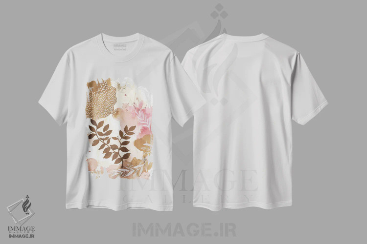 تیشرت سفید طرح دار شادی طبیعت II، آبستره اثر لورا هورن | immage.ir