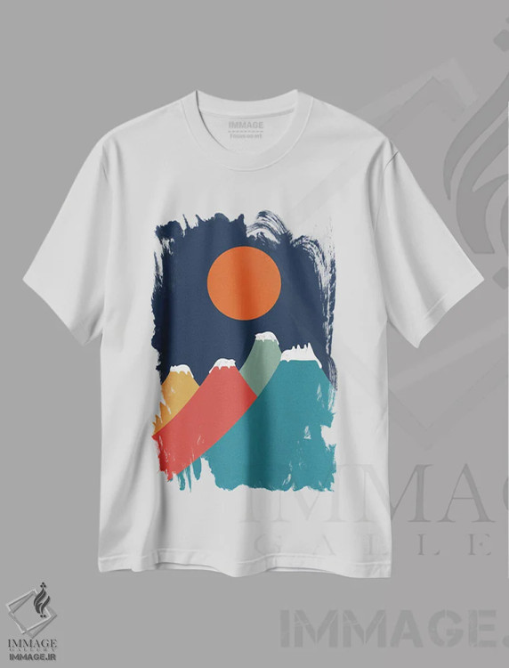 تیشرت سفید طرح دار چشم انداز گربه X، تزئینی اثر لیم هنگ سوی | فروشگاه ایماژ