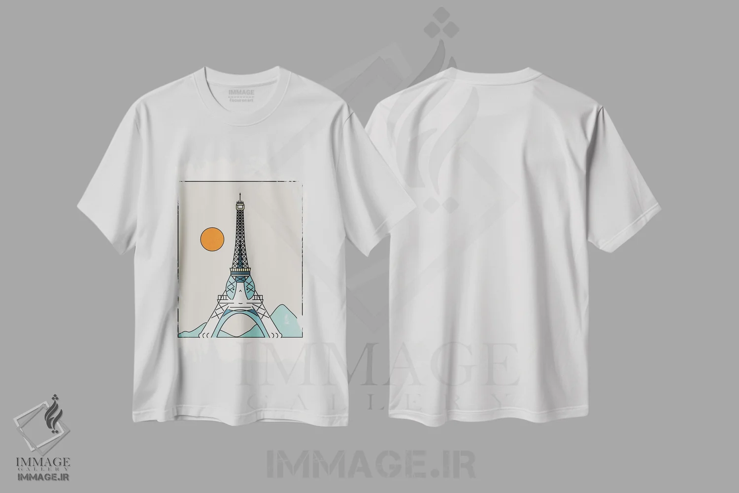 تیشرت سفید طرح دار چشم انداز گربه XXV، هنر دیجیتال اثر لیم هنگ سوی | فروشگاه ایماژ