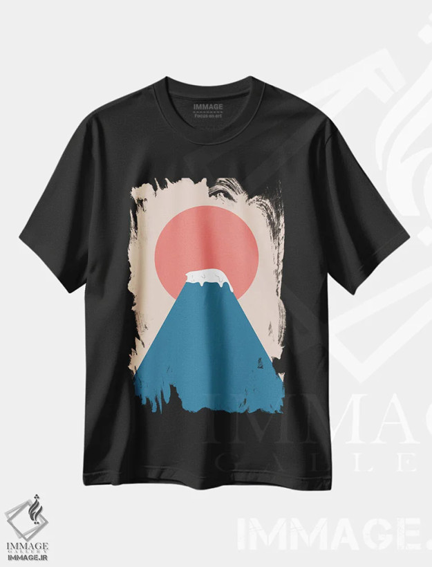 تیشرت مشکی طرح دار چشم انداز گربه XXVIII-A، تزئینی اثر لیم هنگ سوی | فروشگاه ایماژ