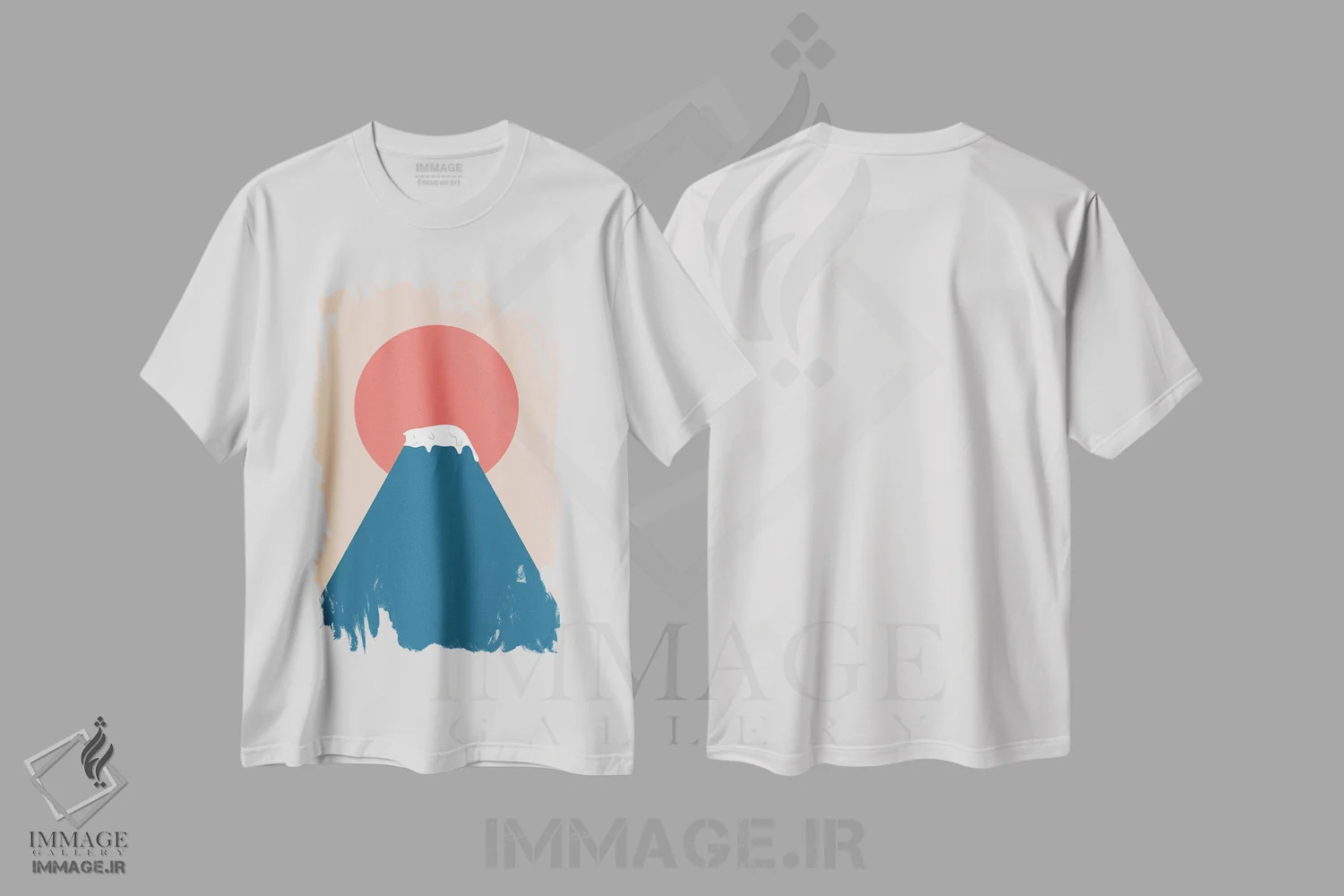 تیشرت سفید طرح دار چشم انداز گربه XXVIII-A، تزئینی اثر لیم هنگ سوی | immage.ir