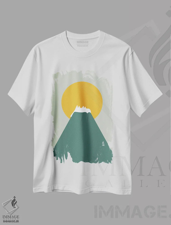 تیشرت سفید طرح دار چشم انداز گربه XXVIII-C، تزئینی اثر لیم هنگ سوی | immage.ir