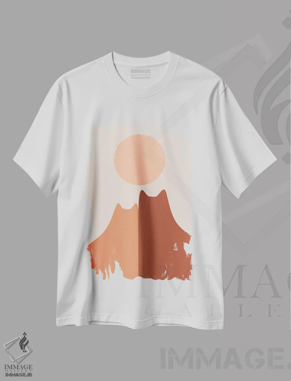 تیشرت سفید طرح دار چشم انداز گربه XXXVIII-C، تزئینی اثر لیم هنگ سوی | فروشگاه ایماژ