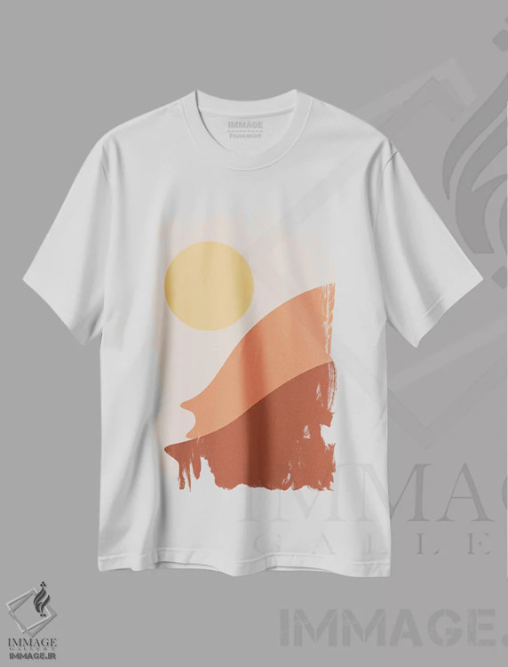 تیشرت سفید طرح دار چشم انداز گربه XXXVIII-B، تزئینی اثر لیم هنگ سوی | immage.ir