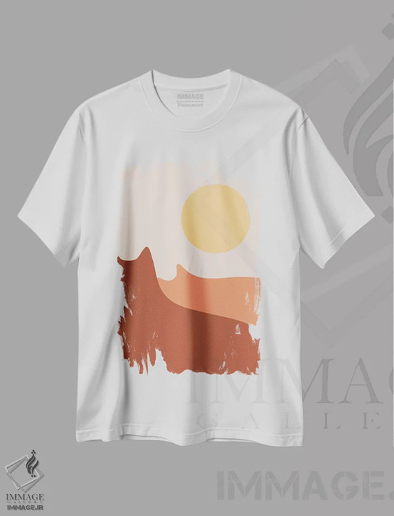 تیشرت سفید طرح دار چشم انداز گربه XXXVIII-A، تزئینی اثر لیم هنگ سوی | فروشگاه ایماژ