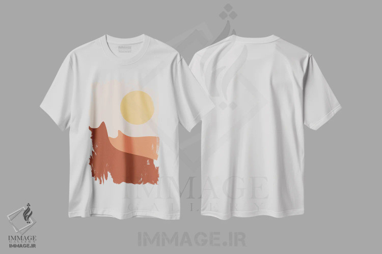 تیشرت سفید طرح دار چشم انداز گربه XXXVIII-A، تزئینی اثر لیم هنگ سوی | فروشگاه ایماژ