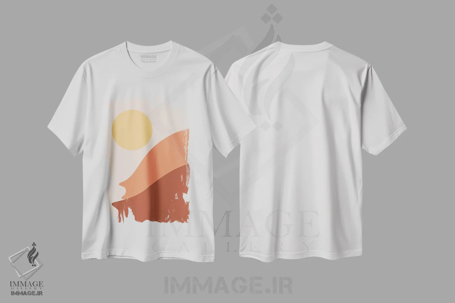 تیشرت سفید طرح دار چشم انداز گربه XXXVIII-B، تزئینی اثر لیم هنگ سوی | immage.ir