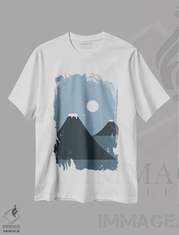تیشرت سفید طرح دار منظرهٔ گربه شماره ۴۴، هنر دیجیتال اثر لیم هنگ سوی | immage.ir
