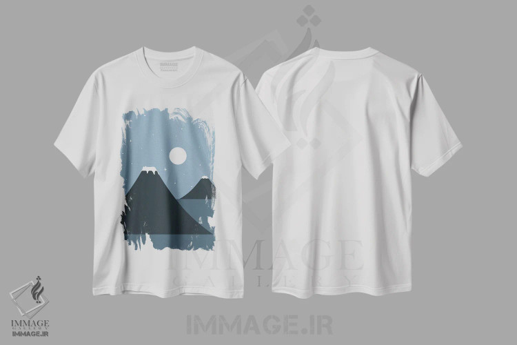 تیشرت سفید طرح دار منظرهٔ گربه شماره ۴۴، هنر دیجیتال اثر لیم هنگ سوی | immage.ir