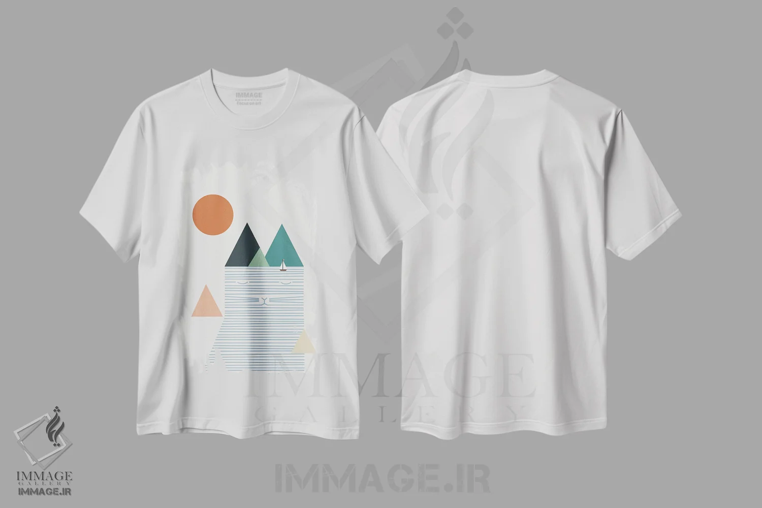 تیشرت سفید طرح دار منظرهٔ گربه شماره ۵۲، تزئینی اثر لیم هنگ سوی | فروشگاه ایماژ