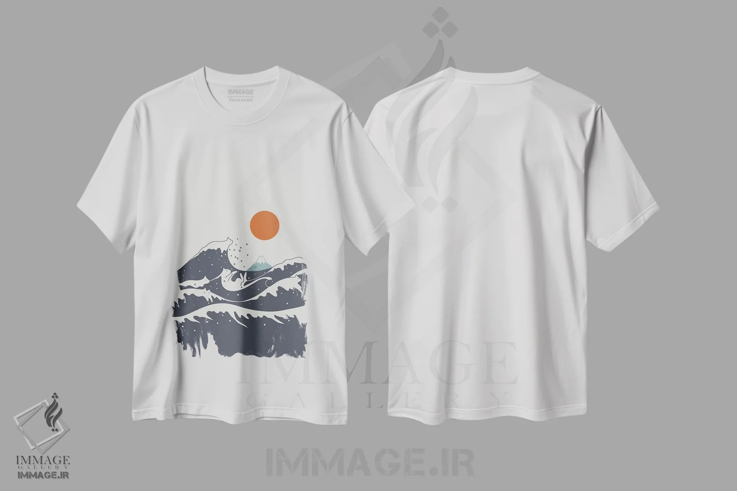 تیشرت سفید طرح دار منظرهٔ گربه شماره ۵۵-الف، هنر دیجیتال اثر لیم هنگ سوی | immage.ir