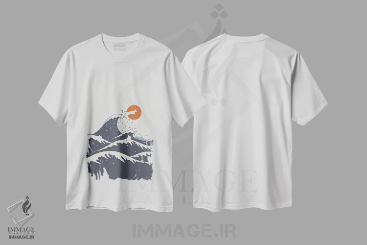 تیشرت سفید طرح دار منظرهٔ گربه شماره ۵۵-ج، هنر دیجیتال اثر لیم هنگ سوی | immage.ir