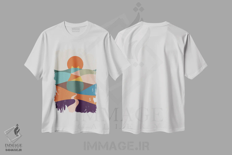 تیشرت سفید طرح دار منظرهٔ گربه شماره ۶۵، تزئینی اثر لیم هنگ سوی | immage.ir