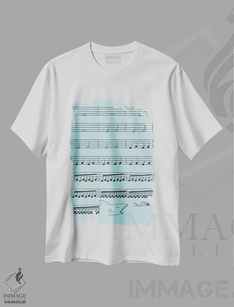 تیشرت سفید طرح دار بسیار آرام و تهدیدآمیز، هنر دیجیتال اثر لیم هنگ سوی | فروشگاه ایماژ