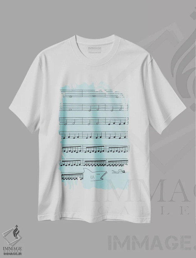 تیشرت سفید طرح دار بسیار آرام و تهدیدآمیز، هنر دیجیتال اثر لیم هنگ سوی | فروشگاه ایماژ