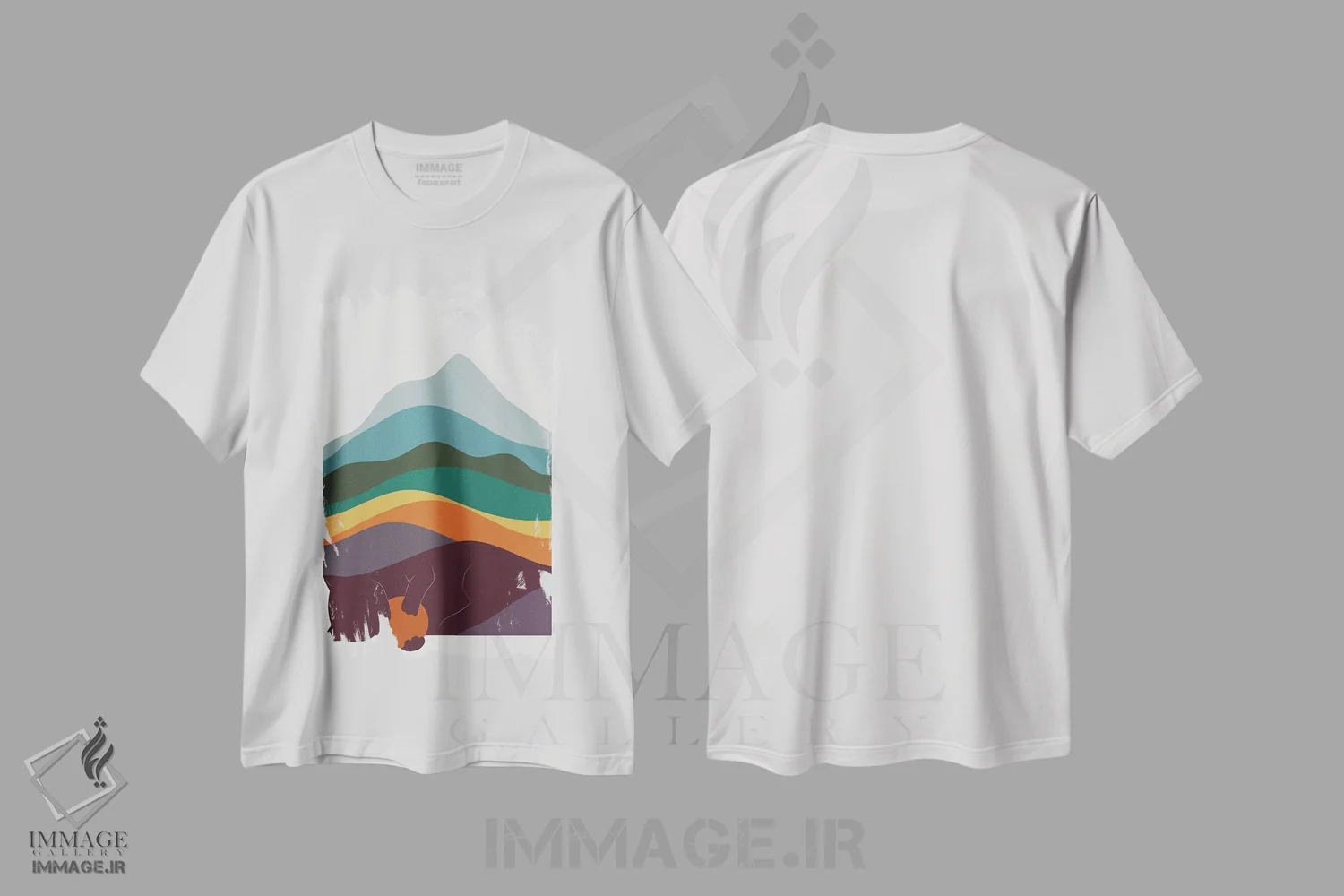 تیشرت سفید طرح دار منظرهٔ گربه شماره ۸، تزئینی اثر لیم هنگ سوی | فروشگاه ایماژ