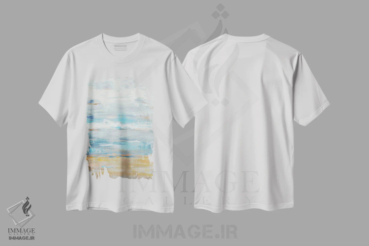 تیشرت سفید طرح دار رویاهای طلایی شماره ۱ اثر ال. هیویت | immage.ir