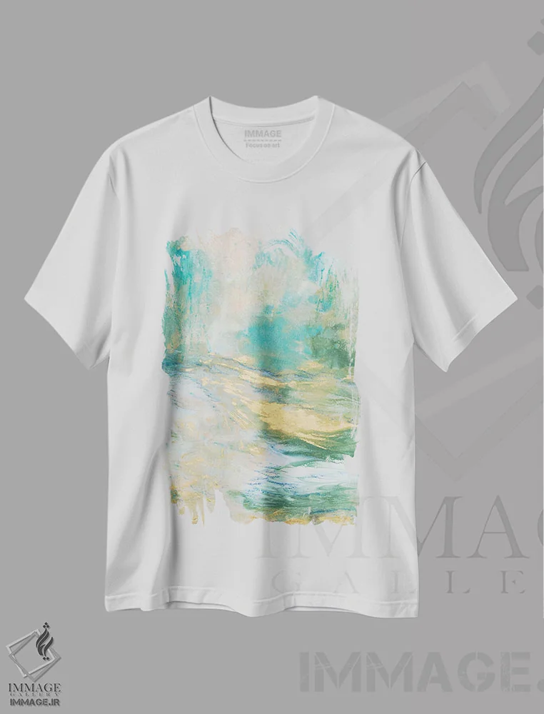 تیشرت سفید طرح دار مرا آنجا ملاقات کن شماره ۱ اثر لیلا براما | immage.ir