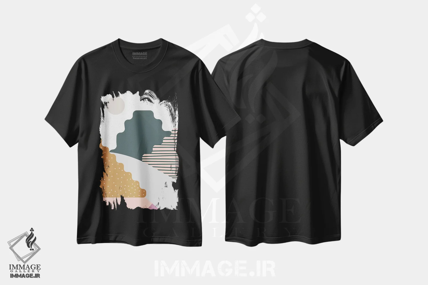 تیشرت مشکی طرح دار کوه اثر لیندا گوبتا | immage.ir