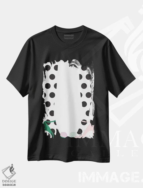تیشرت مشکی طرح دار کفش های پاپیونی، تزئینی اثر لیندا گوبتا | immage.ir
