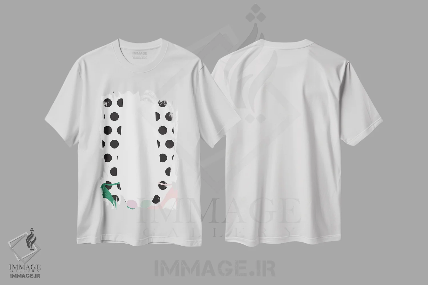 تیشرت سفید طرح دار کفش های پاپیونی، تزئینی اثر لیندا گوبتا | فروشگاه ایماژ