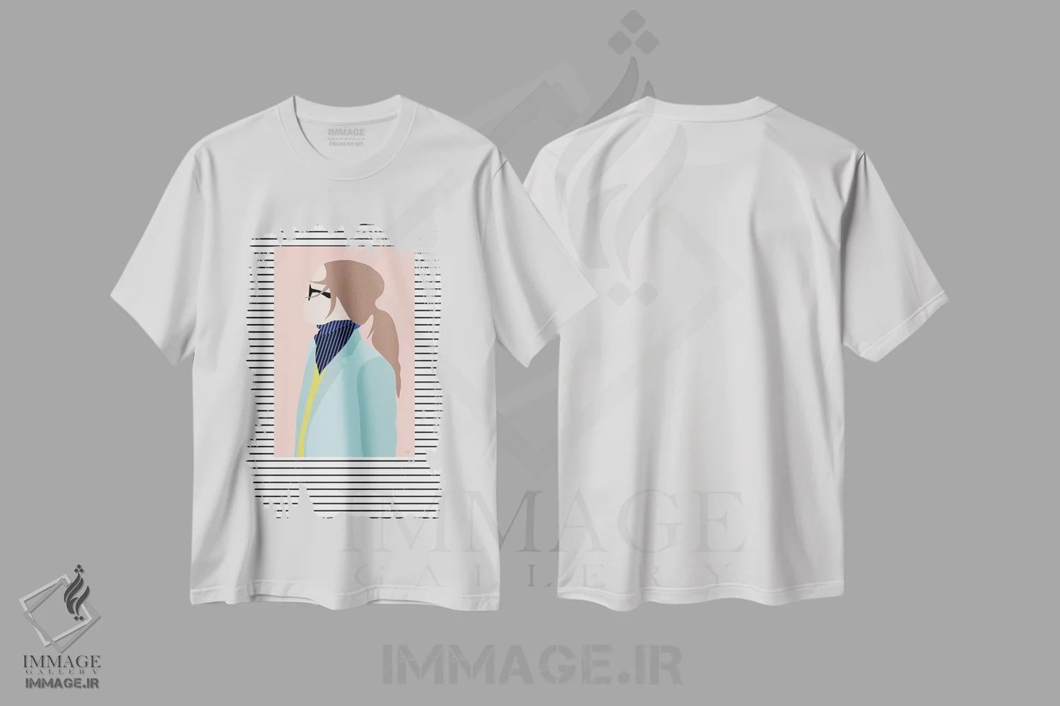 تیشرت سفید طرح دار مد خیابانی، تزئینی اثر لیندا گوبتا | فروشگاه ایماژ