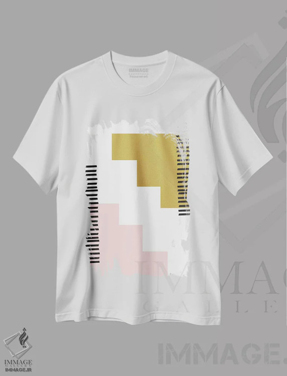 تیشرت سفید طرح دار یین و یانگ اثر لیندا گوبتا | immage.ir