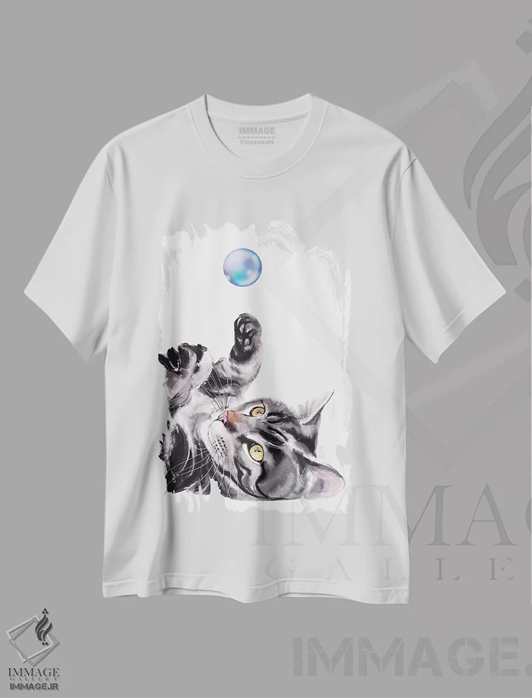 تیشرت سفید طرح دار شادی حبابی، دکور معاصر اثر سو بنگ لیم | immage.ir