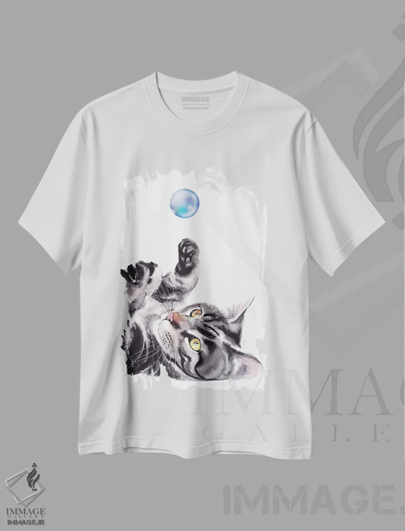 تیشرت سفید طرح دار شادی حبابی، دکور معاصر اثر سو بنگ لیم | immage.ir