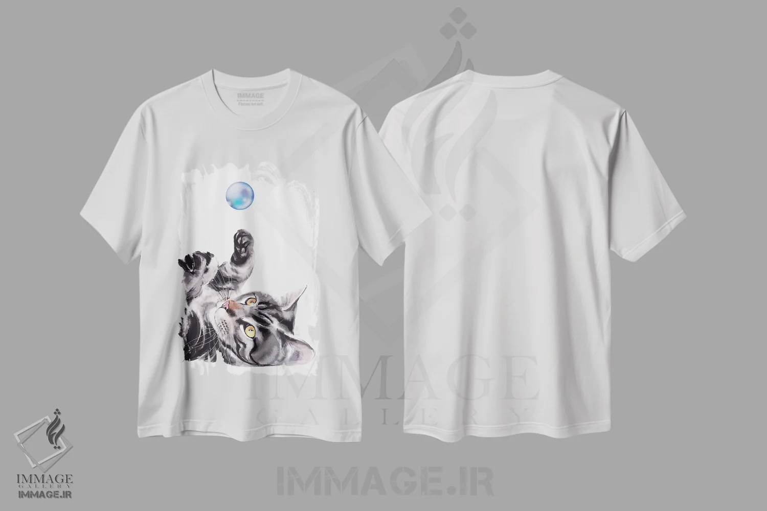 تیشرت سفید طرح دار شادی حبابی، دکور معاصر اثر سو بنگ لیم | immage.ir