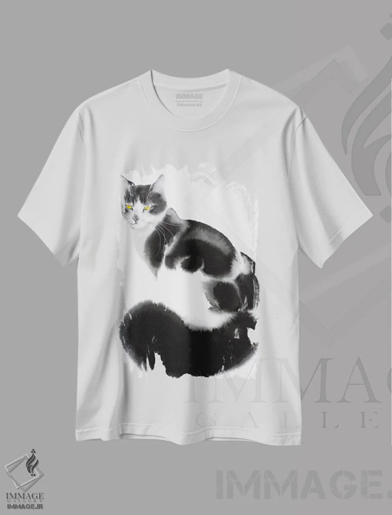 تیشرت سفید طرح دار ظرافت مخملی، دکور معاصر اثر سو بنگ لیم | immage.ir