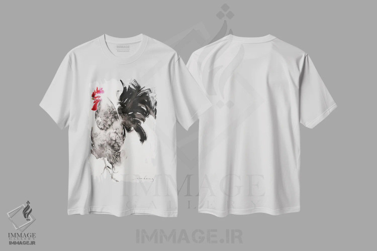 تیشرت سفید طرح دار بیرون برای تغذیه ۳، دکور معاصر اثر سو بنگ لیم | فروشگاه ایماژ