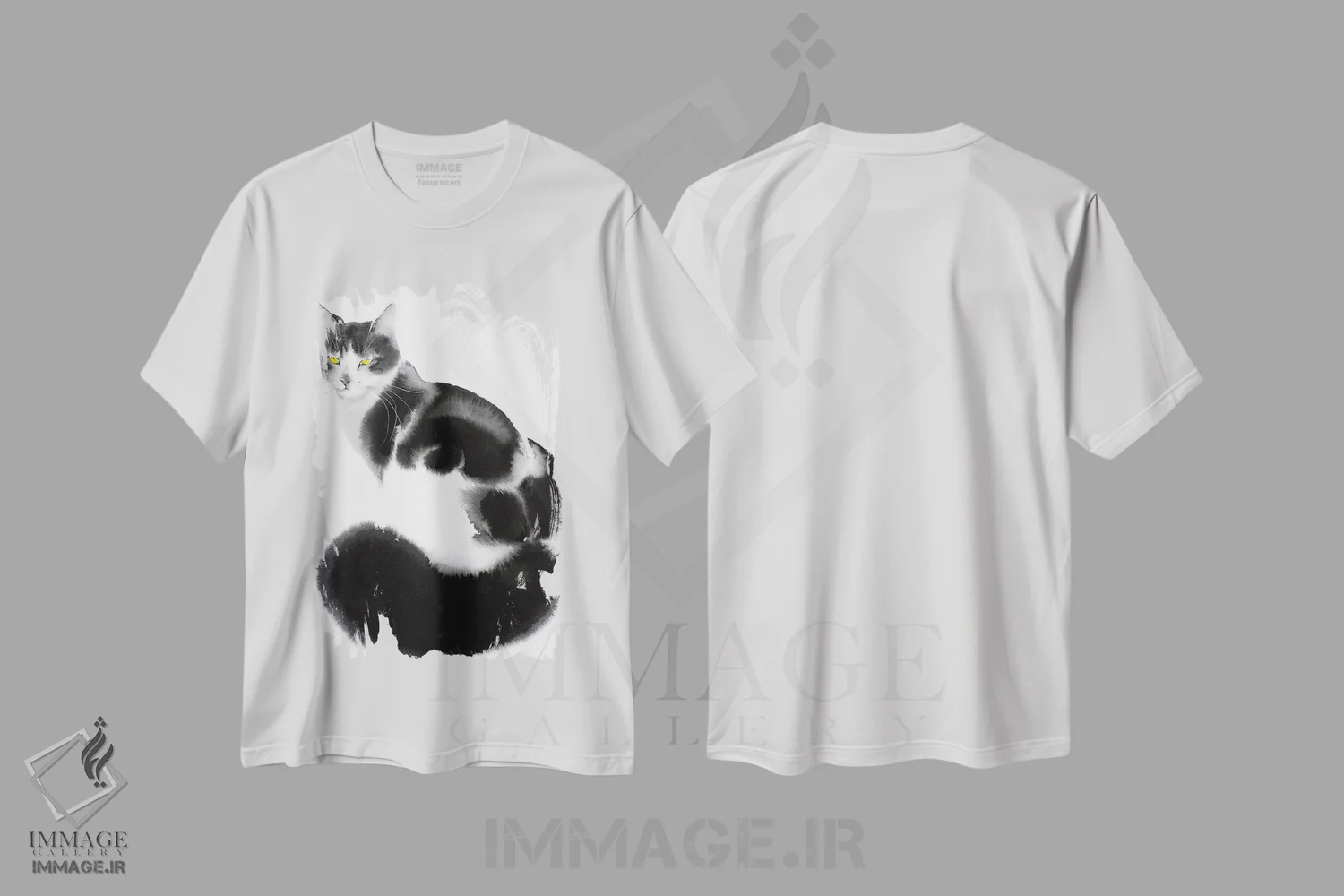تیشرت سفید طرح دار ظرافت مخملی، دکور معاصر اثر سو بنگ لیم | immage.ir