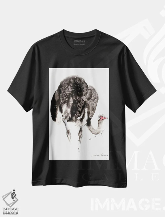 تیشرت مشکی طرح دار قدم اول بهتر، دکور معاصر اثر سو بنگ لیم | فروشگاه ایماژ