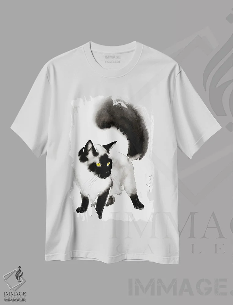 تیشرت سفید طرح دار ظرافت مخملی ۲، دکور معاصر اثر سو بنگ لیم | immage.ir